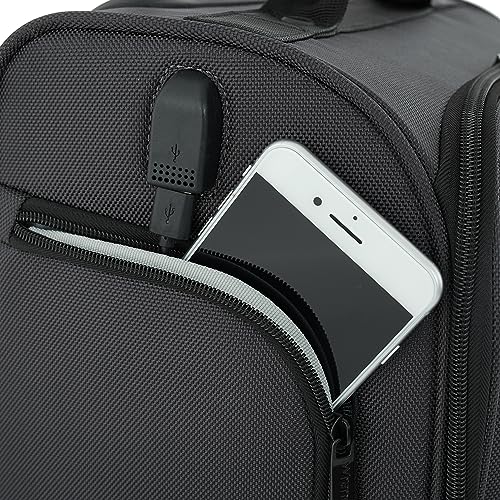 Wrangler 15" Underseat Spinner Carry-On Luggage, Black Z598966