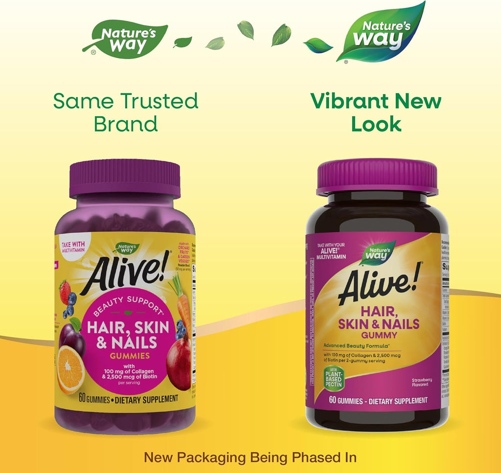 Hair Skin & Nails Gummies with Biotin and Collagen Strawberry a7