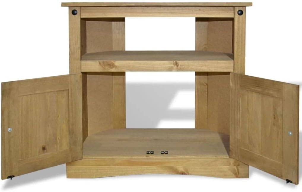 Console Table with Storage and Drawers, Mexican Pine Corona Range 31.5"x16.9"x30.7" T5558