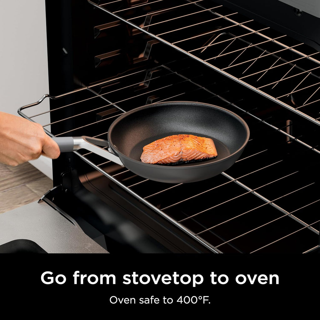 Ninja CW60020 NeverStick Comfort Grip 8" Fry Pan, Nonstick, Grey F43218