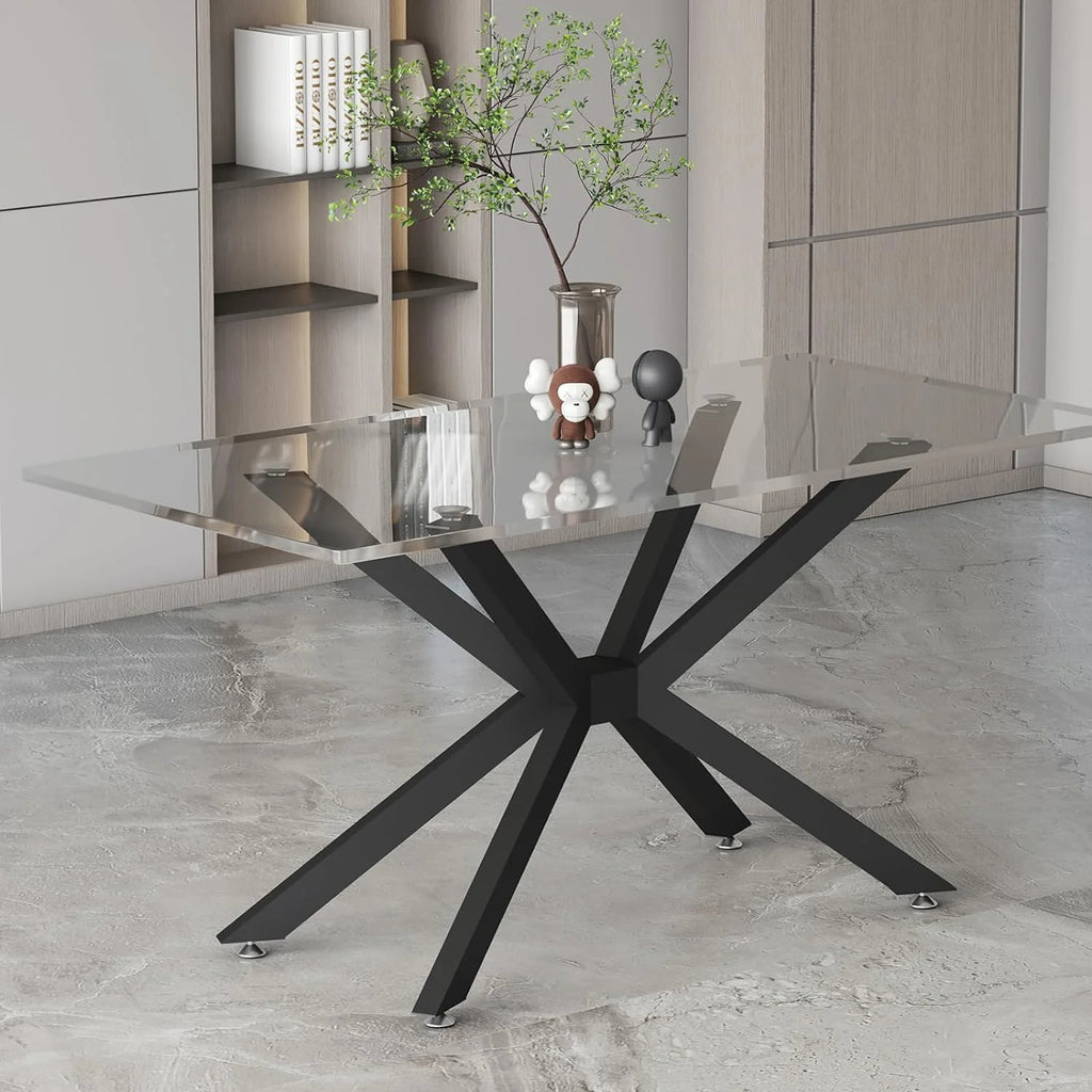 Modern Table Base Black 28" Metal Dining Table Legs with Suction Cups W977438