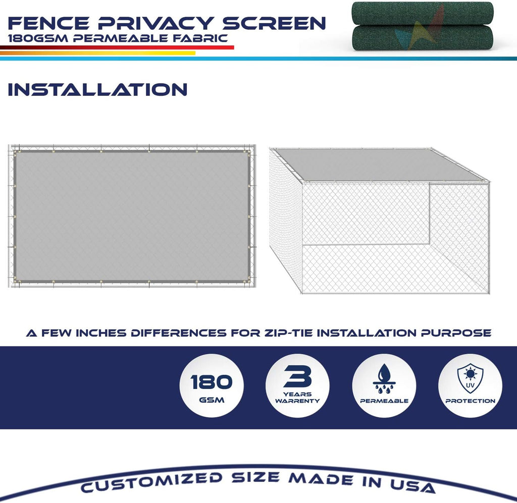 Fence Privacy Screen 15x27 ft Heavy Duty Mesh Green k7m