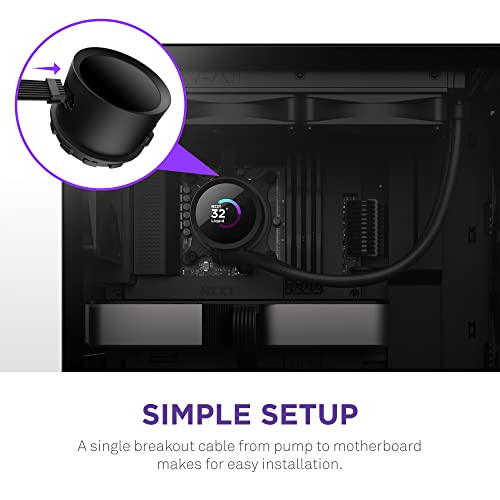 NZXT Kraken 240 RGB 240mm AIO CPU Liquid Cooler with LCD Display, Black I388