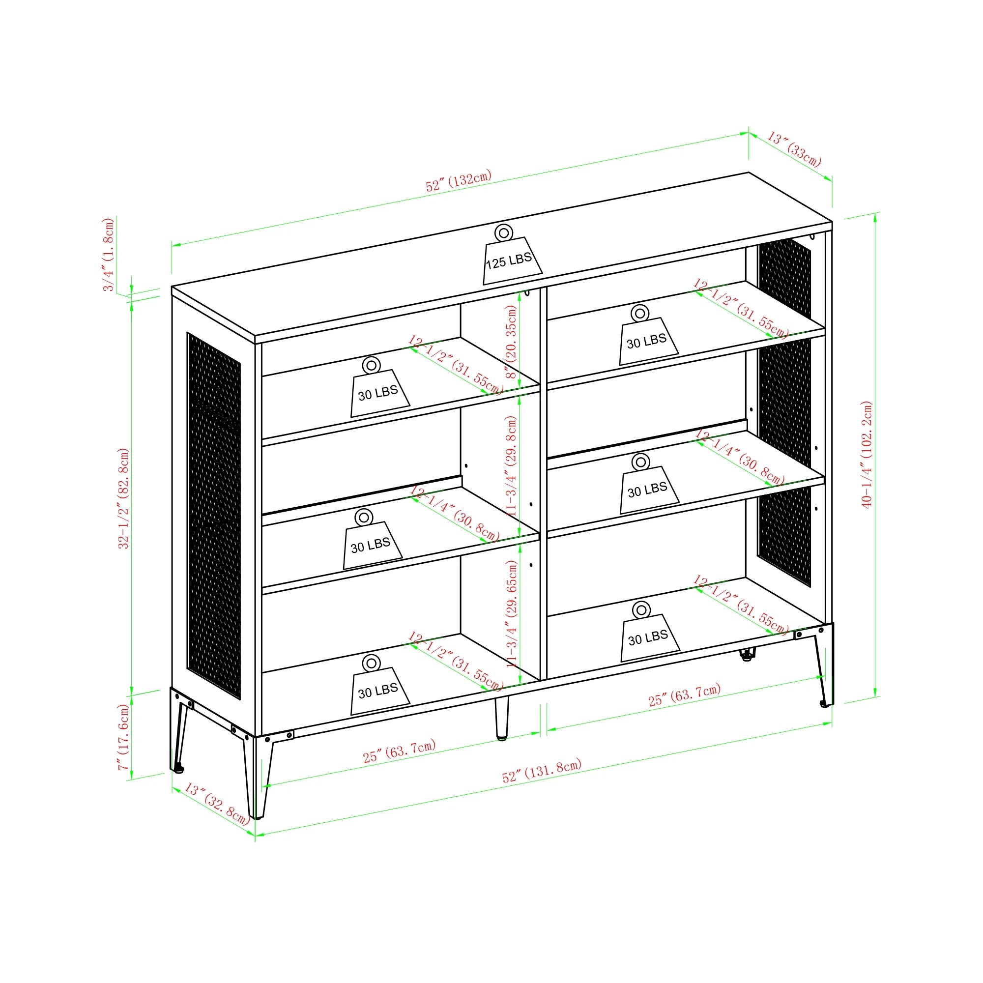 Walker Edison Designs Jeremy 6-Shelf Reclaimed Bookcase Barnwood X8525