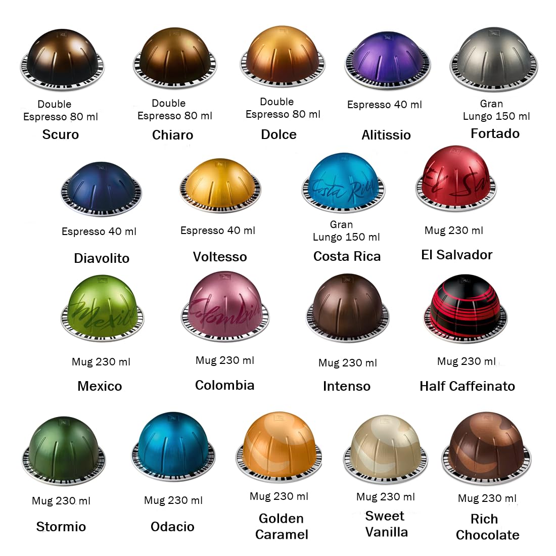 Nativo Harvest Vertuo Line Coffee & Espresso Capsules Variety Pack 18 Pods G4199