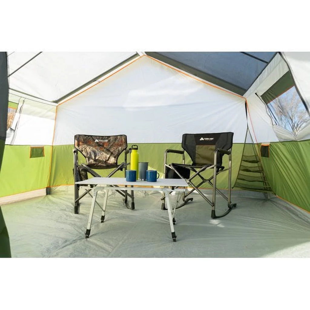 8-Person Family Cabin Tent with Screen Porch Green a7