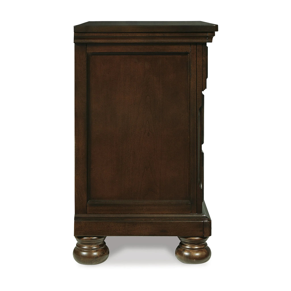 Signature Design by Ashley Porter 2 Drawer Nightstand, Dark Brown U39224