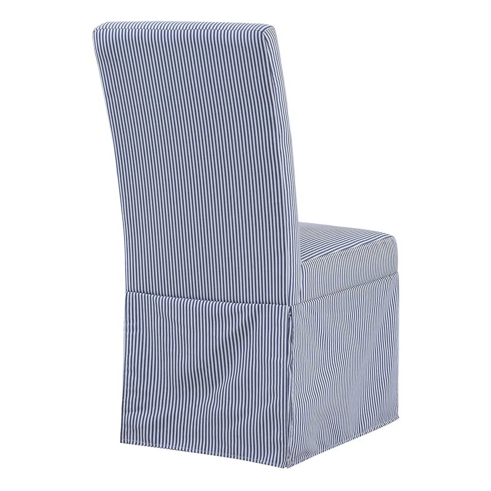Adalynn Slipcover Dining Chair 2 Pack Navy Stripe B66436