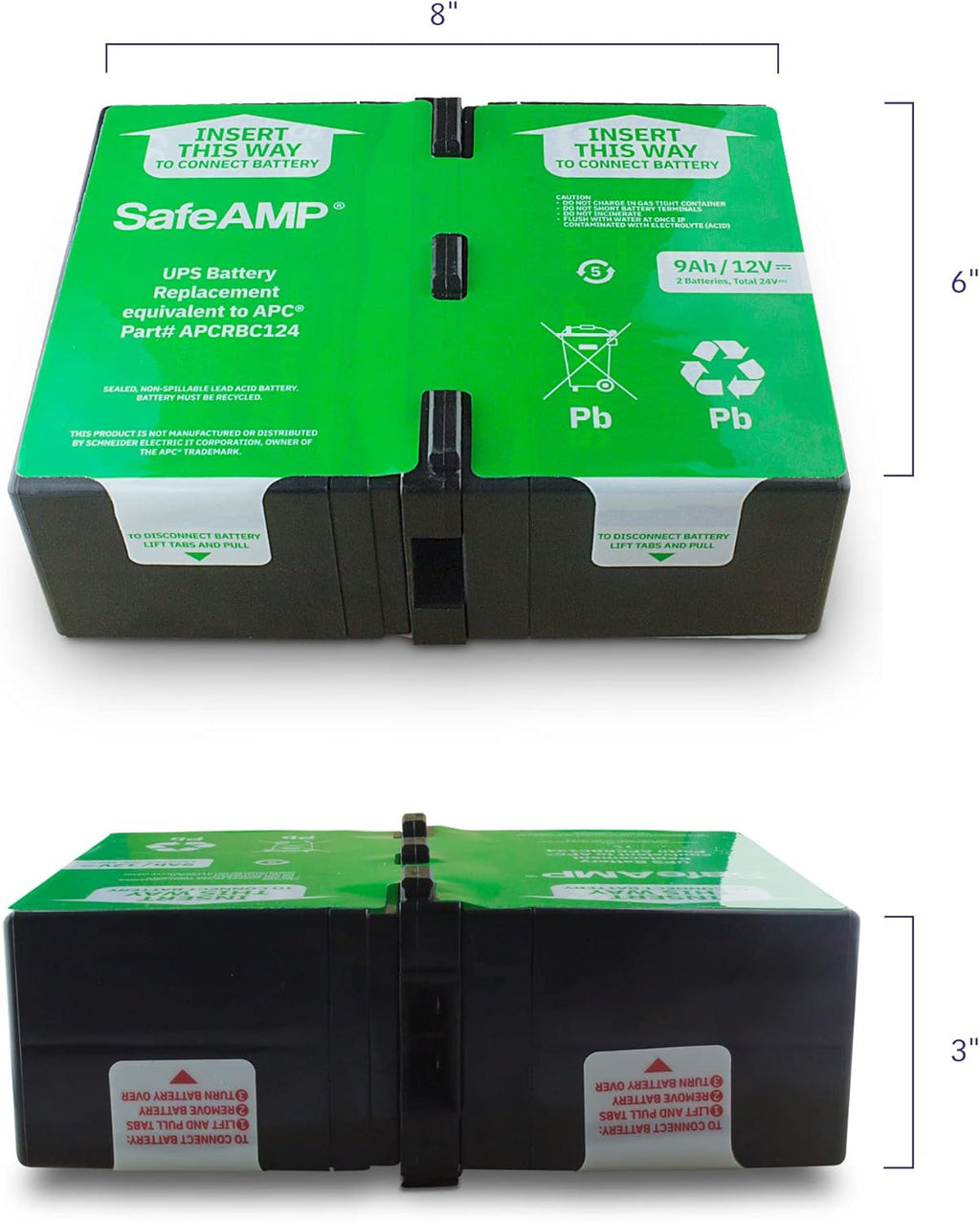 UPS 9Ah 24VDC VRLA Battery Replacement APCRBC124 for APC UPS Z59846