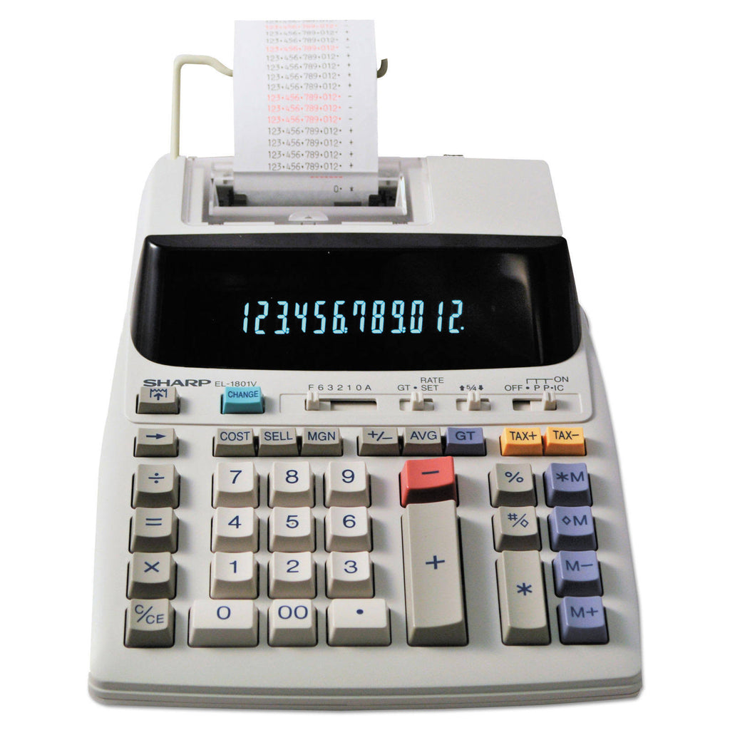 Sharp 12 Digit Printing Calculator k7m