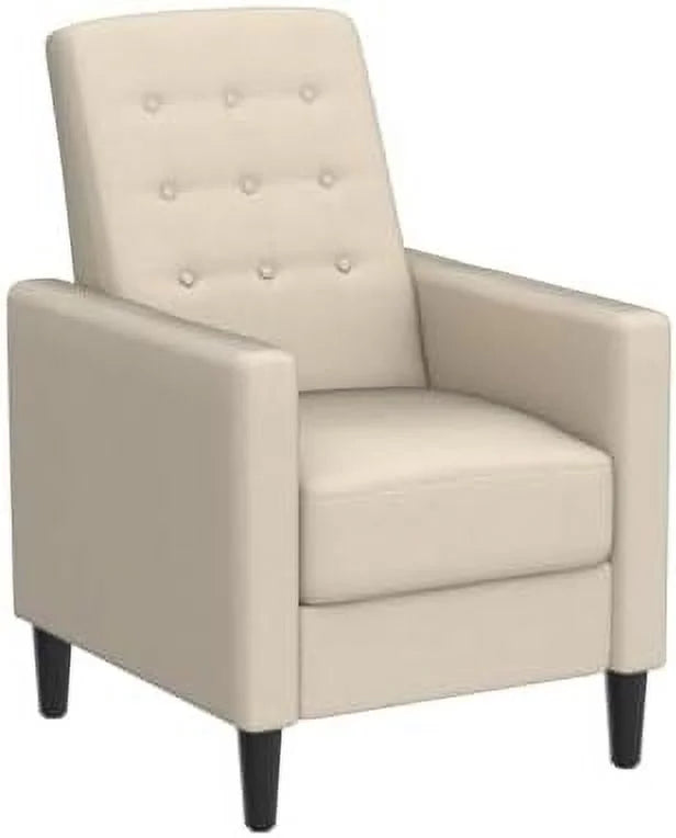 RUNFAYBIU Fabric Recliner Chair Mid-Century Modern Adjustable Single Sofa G9312