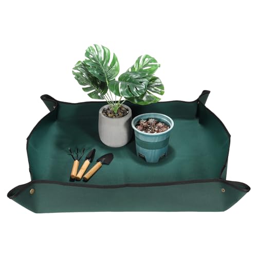 Repotting Mat Waterproof Foldable Soil Tray 39.4 x 29.5 in k7q