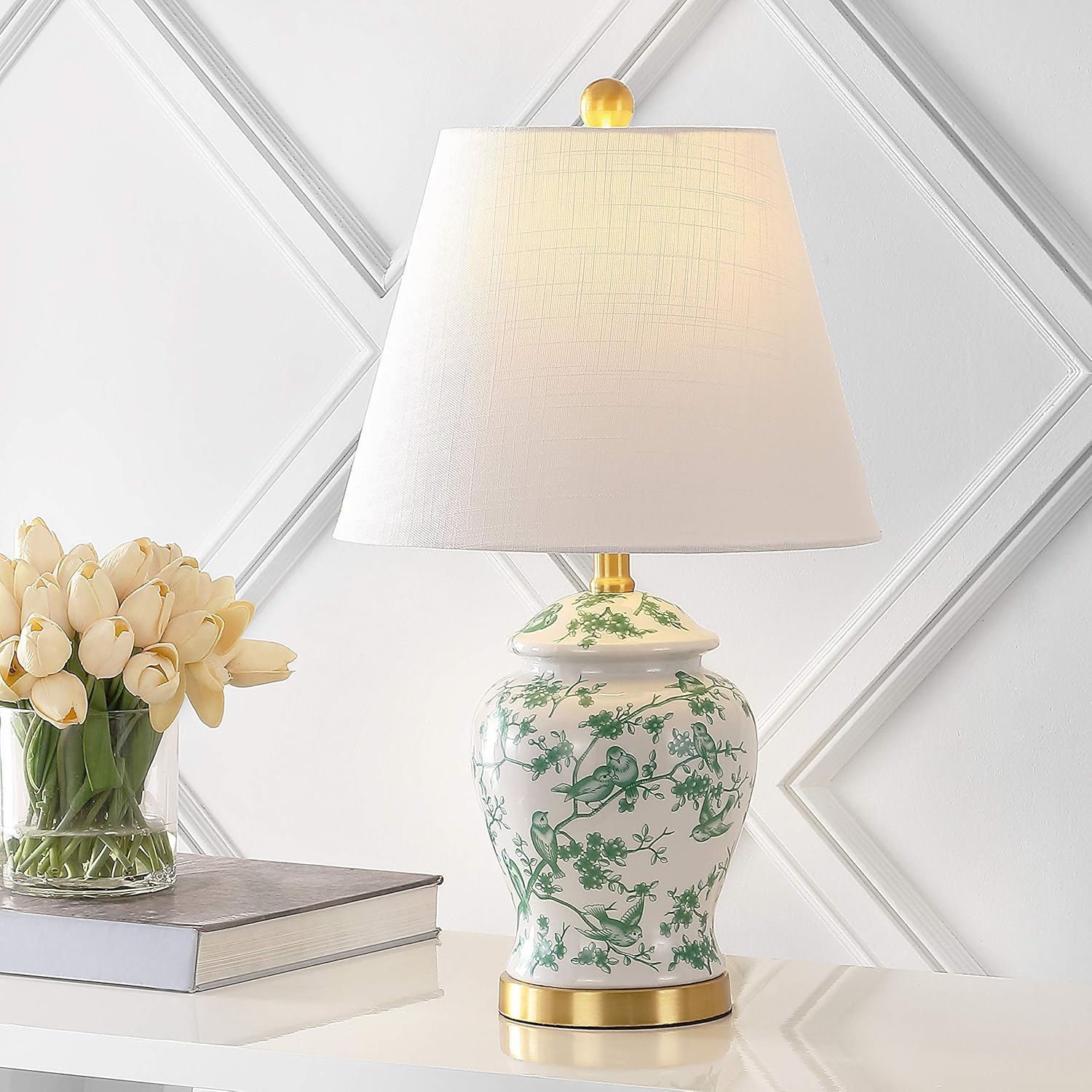 Chinoiserie LED Table Lamp for Bedroom Office A7