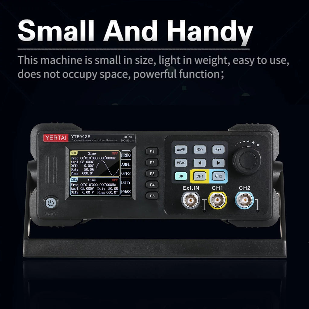 Portable Dual Channel Waveform Generator with 2.4 inch TFT LCD a7