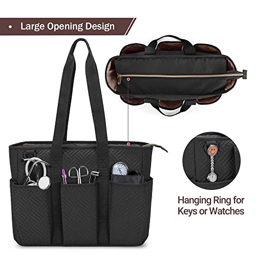 Fasrom Nurse Tote Bag for Work, Black F409