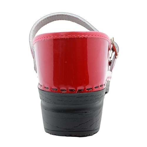 Women's Leather Mary Jane Clogs a7