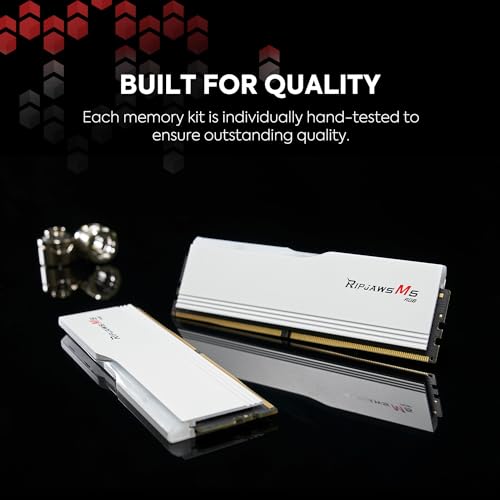 G.SKILL Ripjaws M5 DDR5 RAM 64GB (2x32GB) 6400MT/s Desktop Memory UDIMM Matte Black P27247