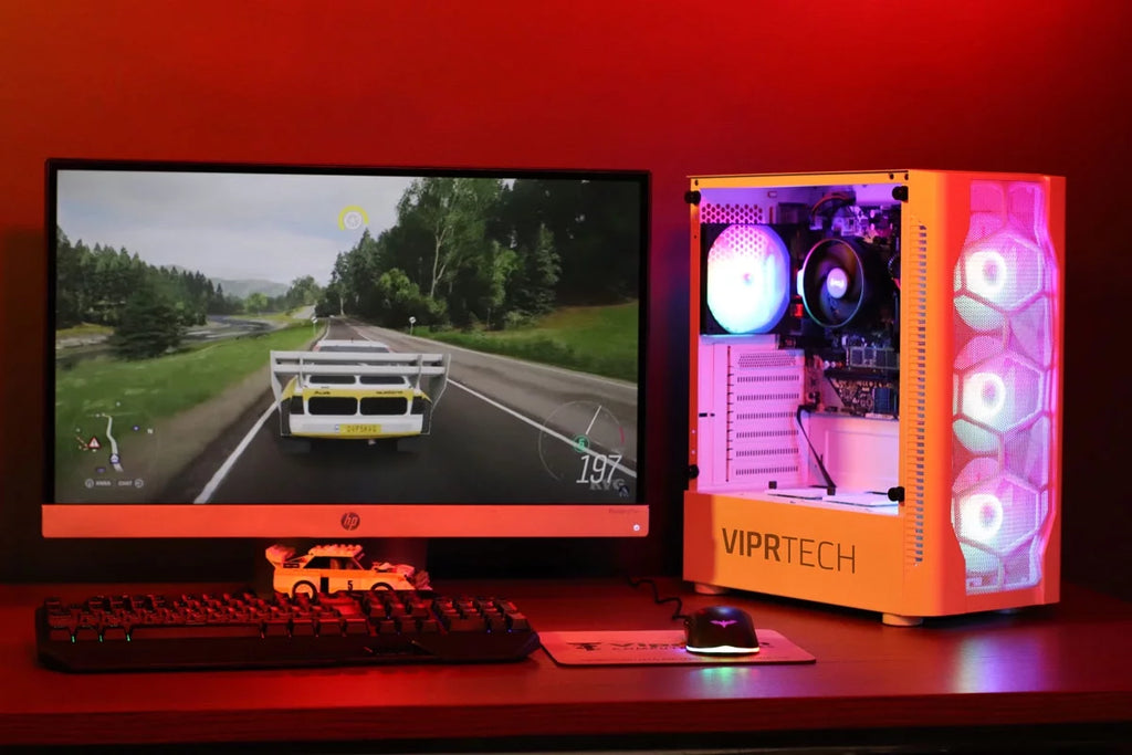 ViprTech Whiteout Gaming PC Desktop, AMD Ryzen 5 5600G, 16GB DDR4, 1TB HDD Q38149