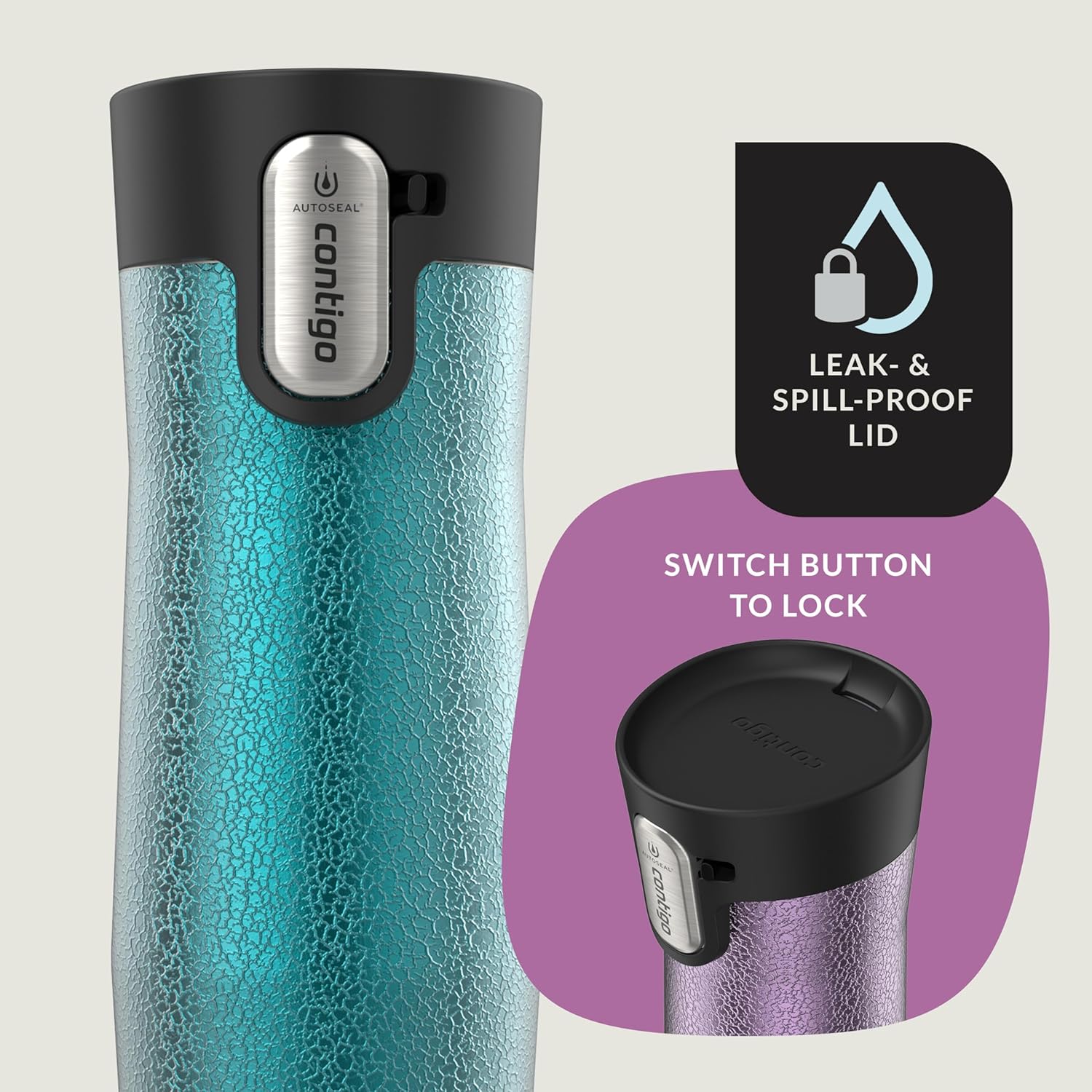 Contigo AUTOSEAL West Loop Vacuum-Insulated Stainless Steel Travel Mug 16 oz 2-Pack B44024