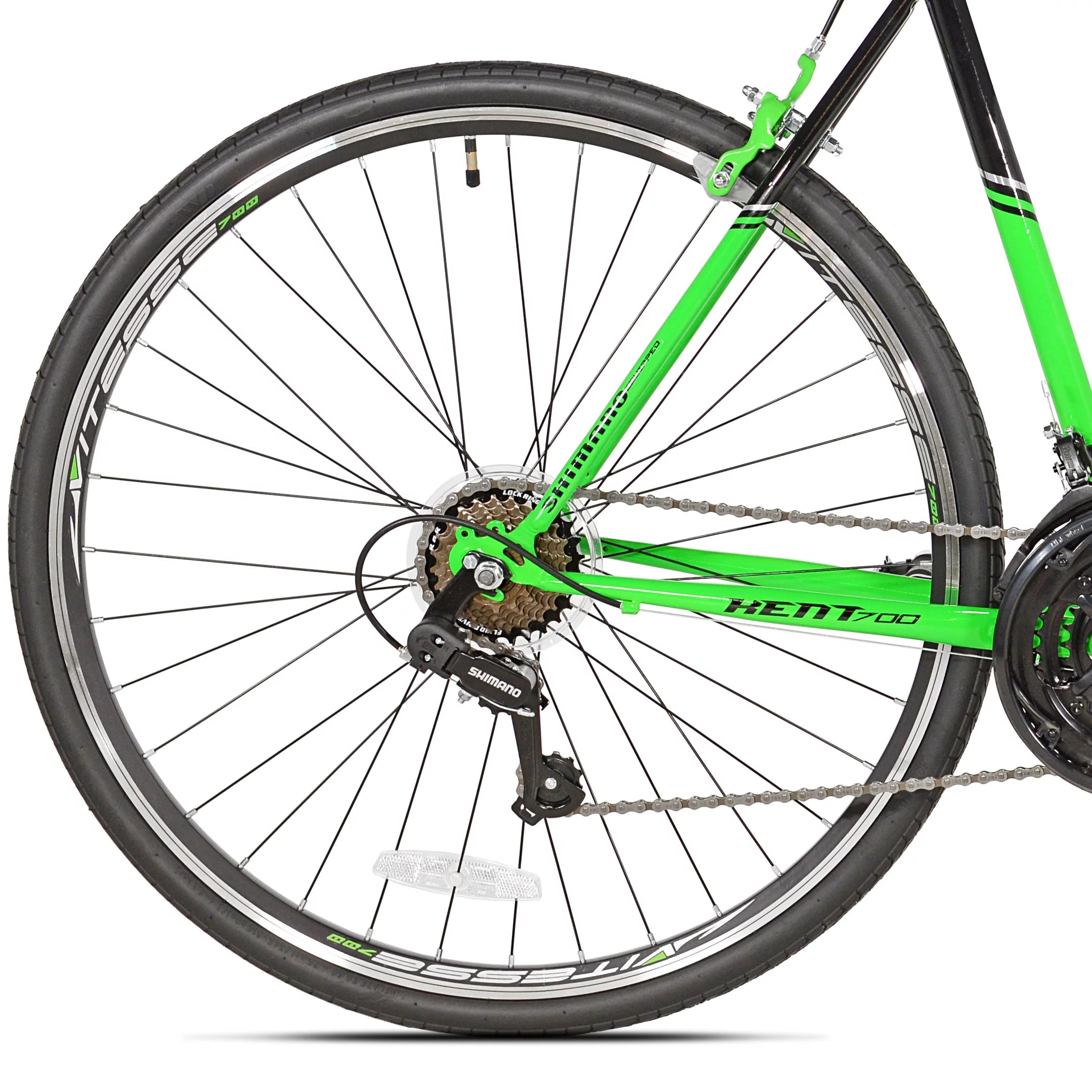 700c Road Bike Black Green k7
