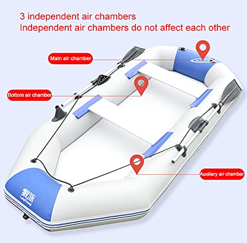 Adult Inflatable Kayak 9-Foot 4-Person Fishing Boat with Paddle E4474