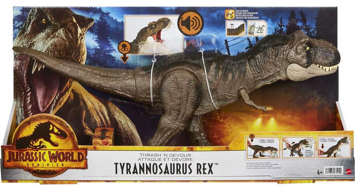 Tyrannosaurus Rex Dinosaur Action Figure 21in Sound Chomp Thrash Play k7