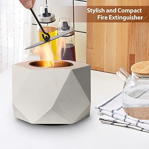 Concrete Tabletop Fire Pit Bowl Indoor Outdoor Portable m7