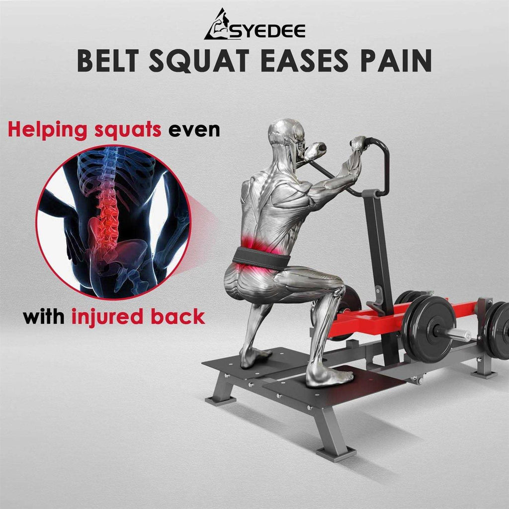 Belt Squat Machine for Strength Training with Weightlifting Belt k7m