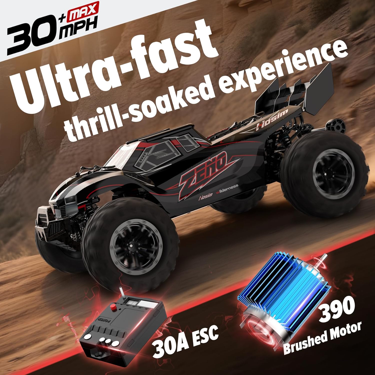 RC Car 1:10 Scale 48+ KMH Remote Control Truck a7