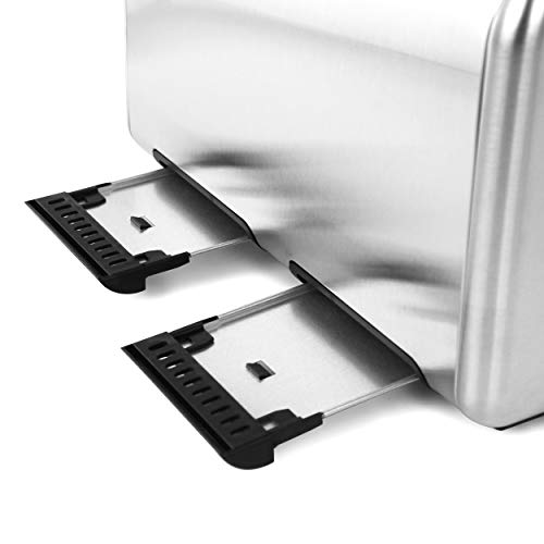 Megachef 4 Slice Toaster Stainless Steel Red G609340