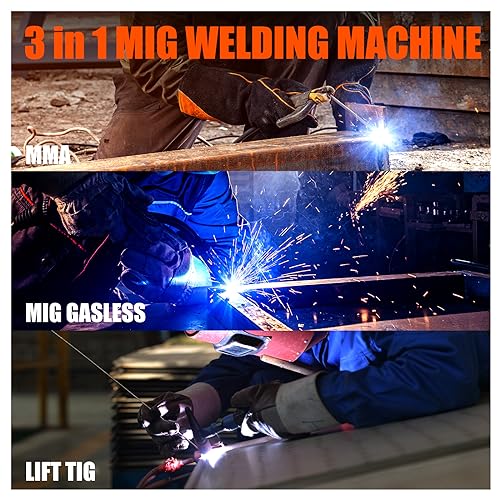 MIG Welder 110V Flux Core 3 in 1 Portable IGBT a7