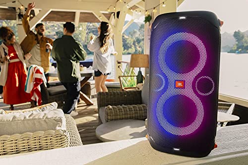 JBL PartyBox 110 Portable Party Speaker with Built-in Lights, Black T416