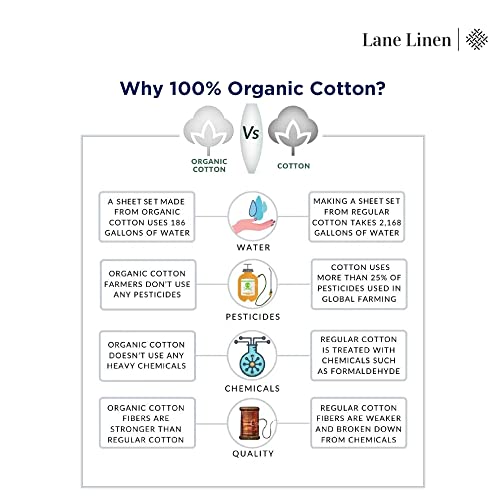 Organic Cotton Queen Sheets 8pc Percale Bedding White A7