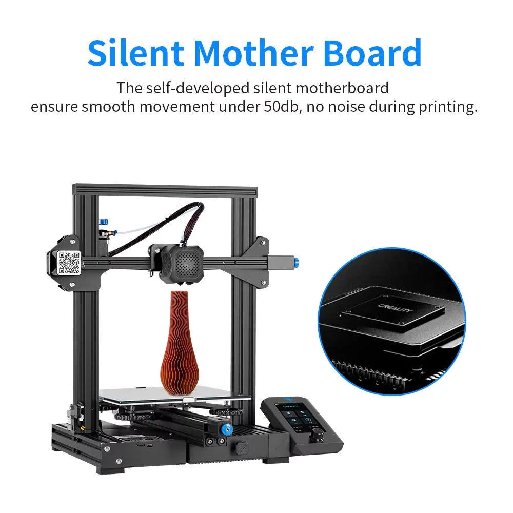 3D Printer 220x220x250mm Aluminum Black k7