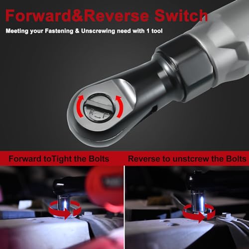 AOBEN Cordless Electric Ratchet Wrench Set 3/8" 12V with 2 Batteries and Charger P223013
