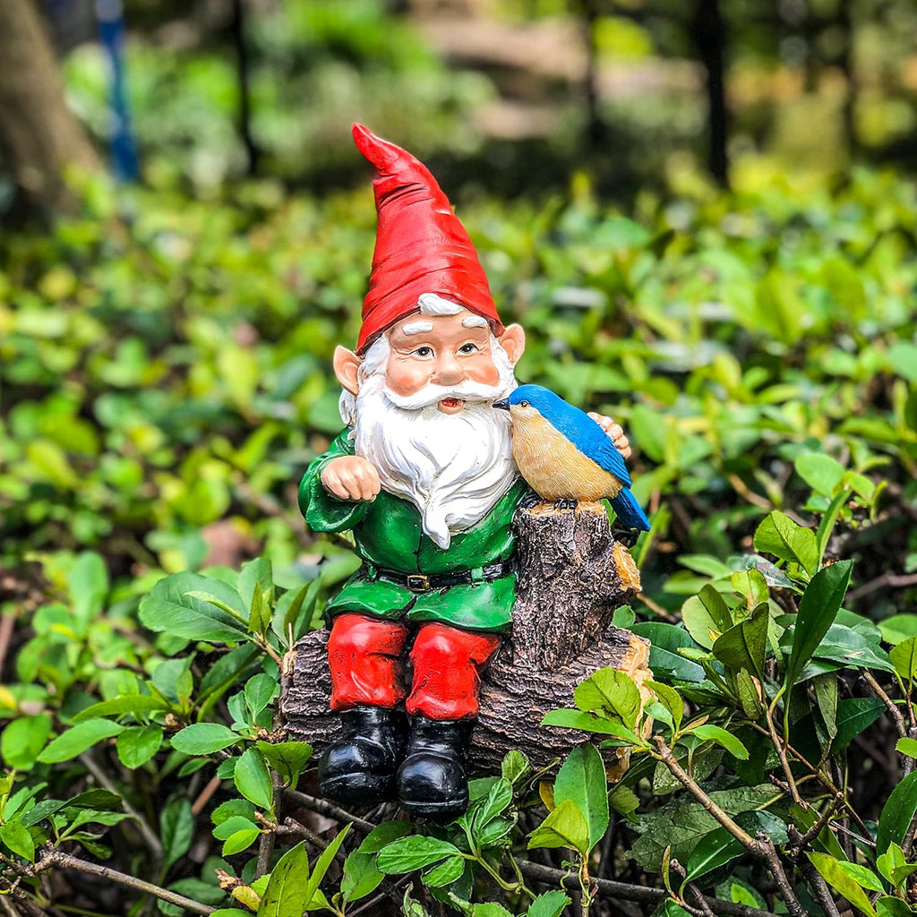 Outdoor Gnome Statue Hand-painted Garden Decor a7k