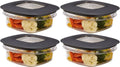 Rubbermaid Premier Food Storage Container, 1.25 Cup, Grey (Pack of 4)