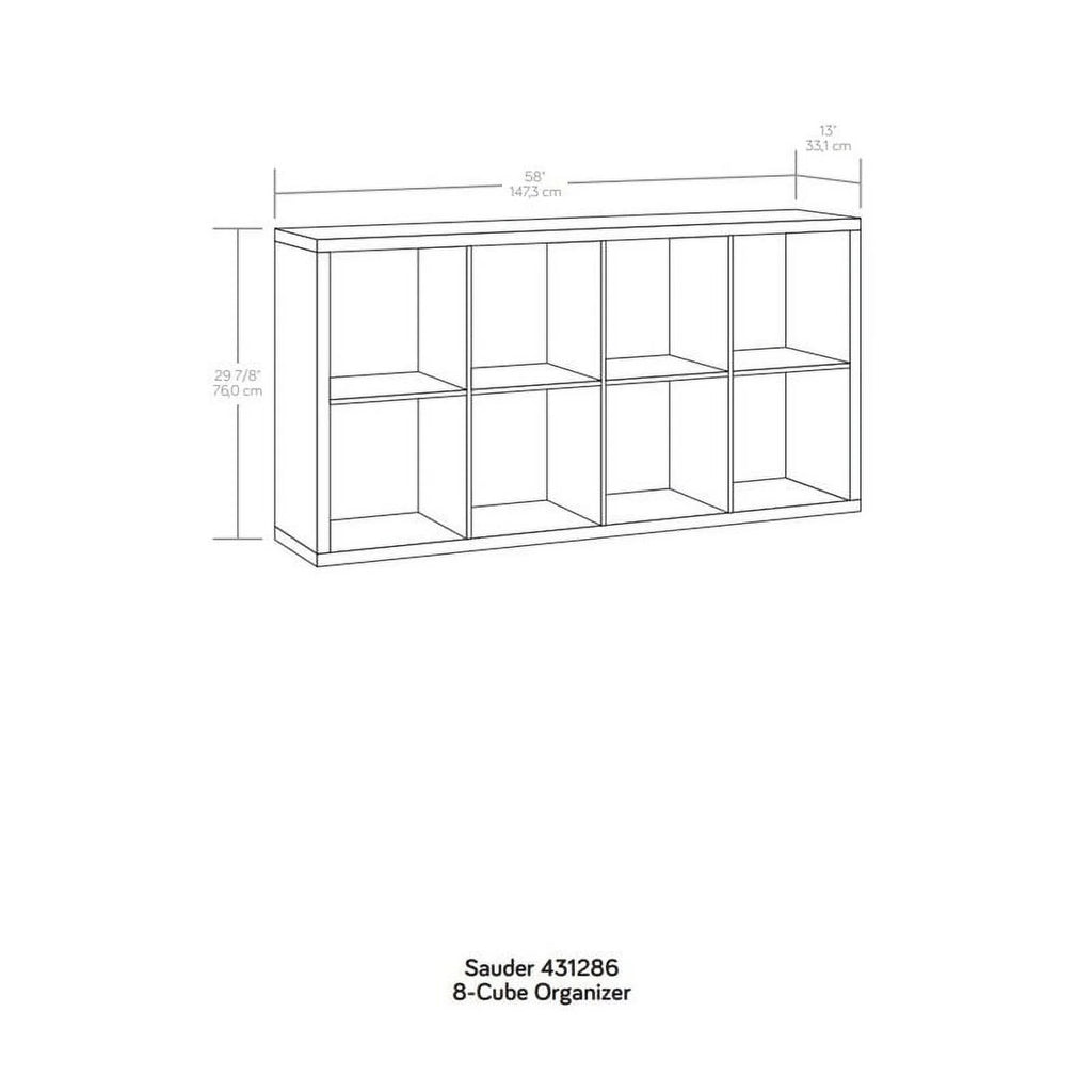 Sauder 8-Cube Organizer Storage Bookshelf, Mystic Oak Q9385