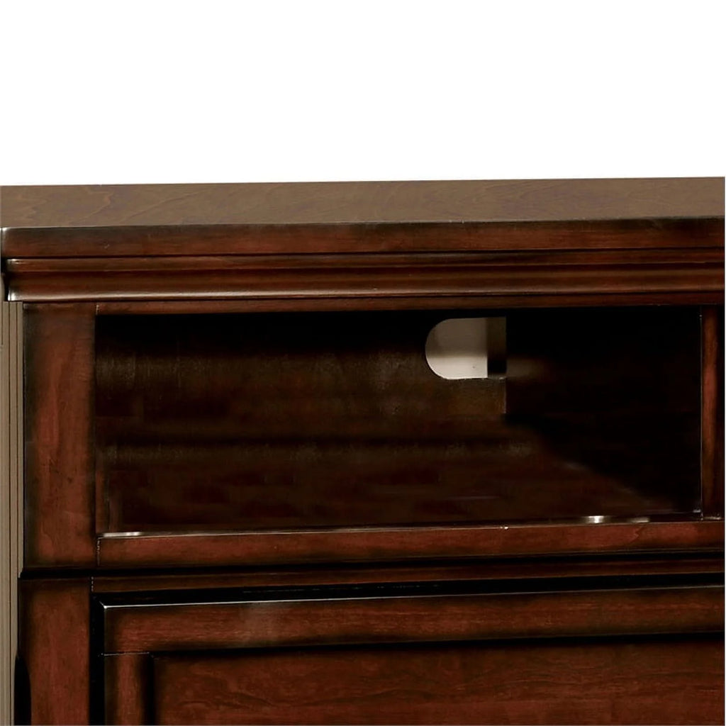 Furniture of America Caiden 2-Drawer Wood Media Chest, Dark Cherry T6433