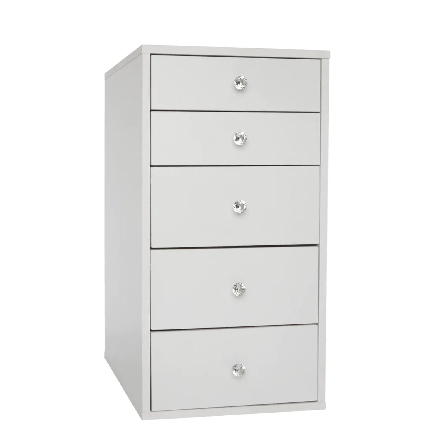 Impressions Vanity SlayStation 5-Drawer Makeup Vanity Storage Unit Bright White I9242