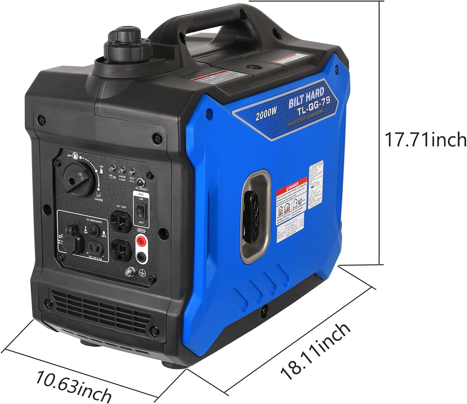 Portable Inverter Generator 2000 Watt Quiet Gas Powered for Camping Home Emergency a7