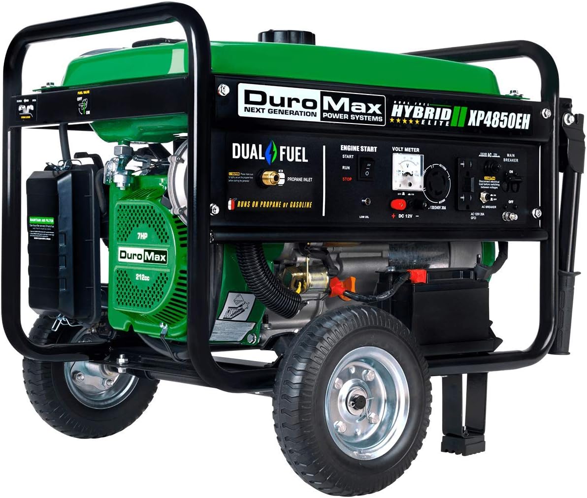 Dual Fuel Portable Generator 4400 Watt Electric Start Camping RV Ready a7