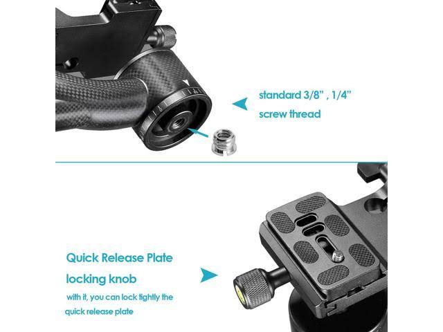 Carbon Fiber 360 Degree Panoramic Gimbal Tripod Head a7