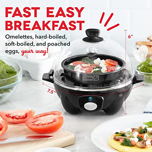 Egg Cooker 6 Capacity Electric Auto Shut Off Black a7