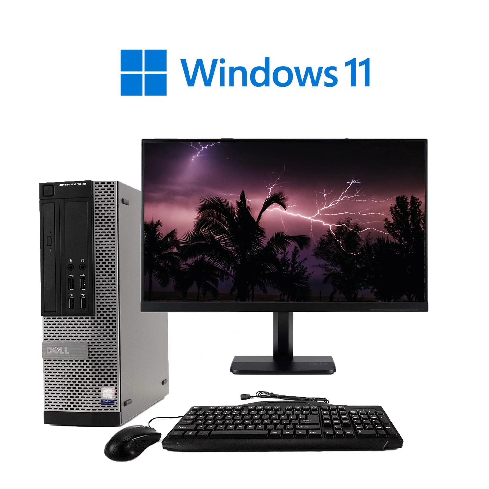 Pre-Owned Fast HP 8200 Desktop Computer Tower PC Intel Quad-Core i5 3.2GHz Processor 4GB RAM 2TB Hard Drive Windows 10 Pro 64bit with a 17" LCD Monitor Keyboard and Mouse (Refurbished: Like New)