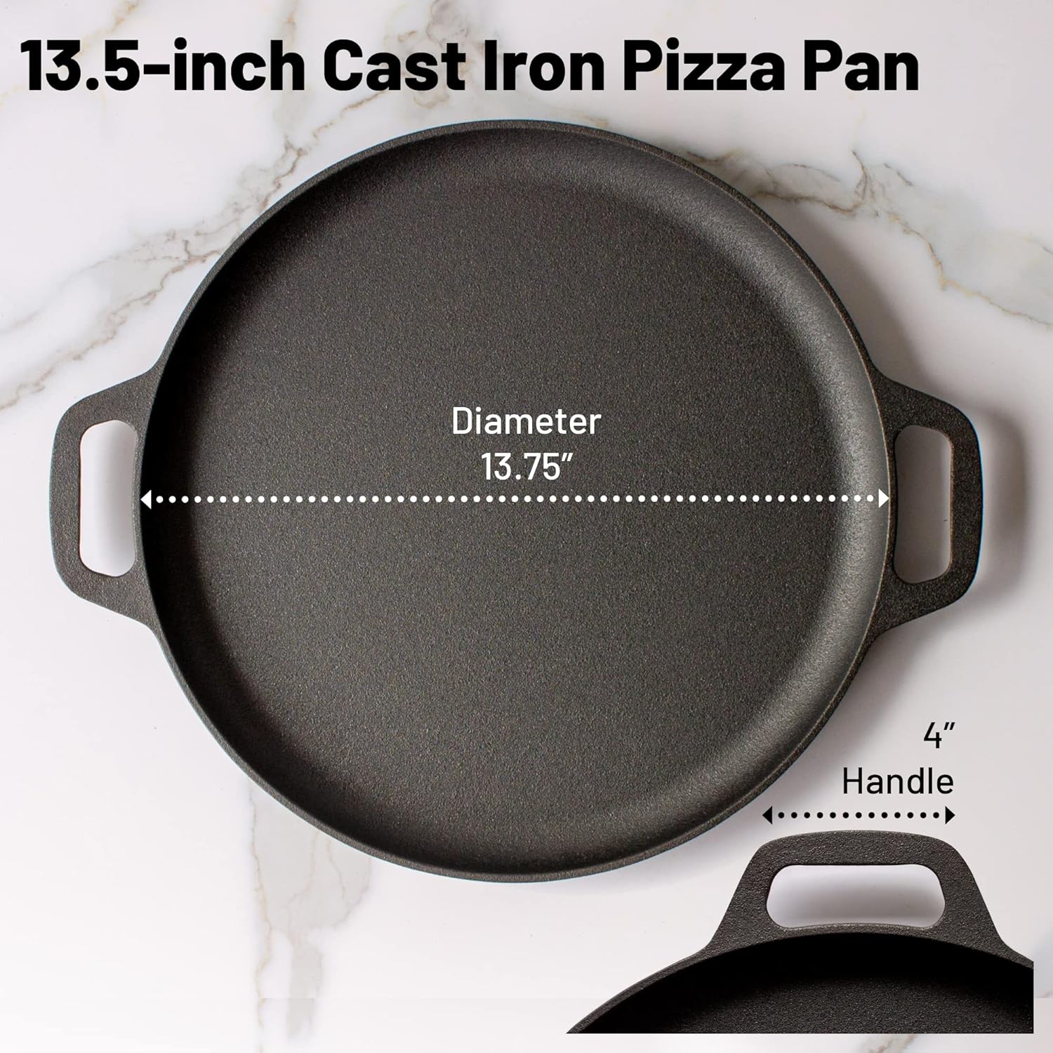 Backcountry Iron 13.5 Inch Pre-Seasoned Cast Iron Pizza Pan S166