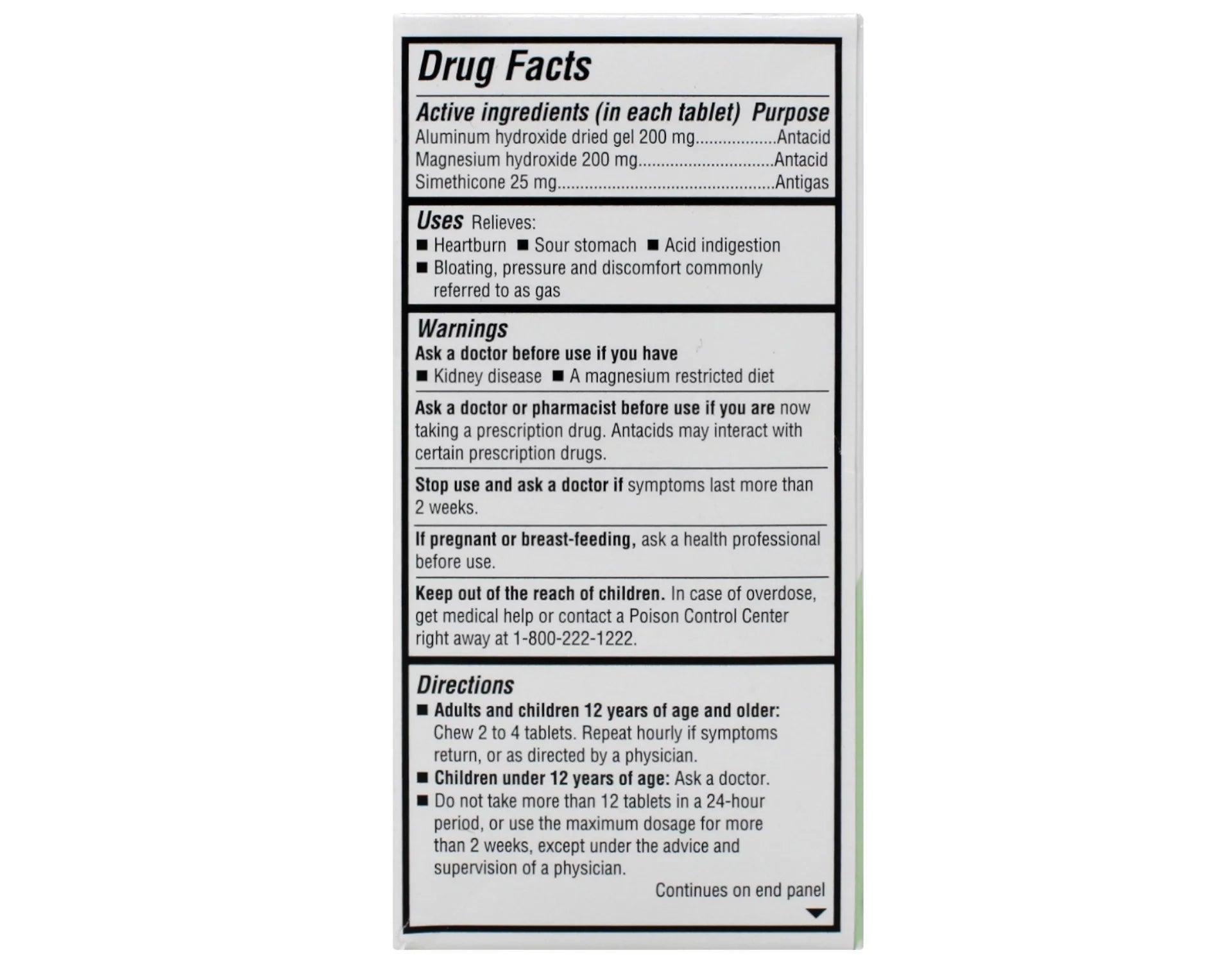 Gelusil Antacid/Anti-Gas Tablets Cool Mint, 100 Tablets (6 Pack) C829871