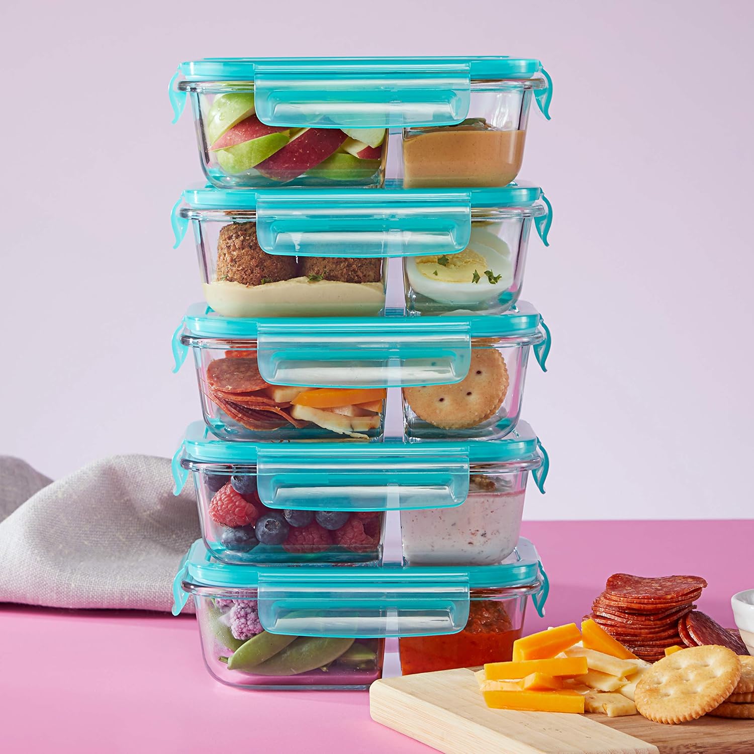 Pyrex Mealbox 10-Pc Bento Box Set, Divided Glass Food Storage Containers K741