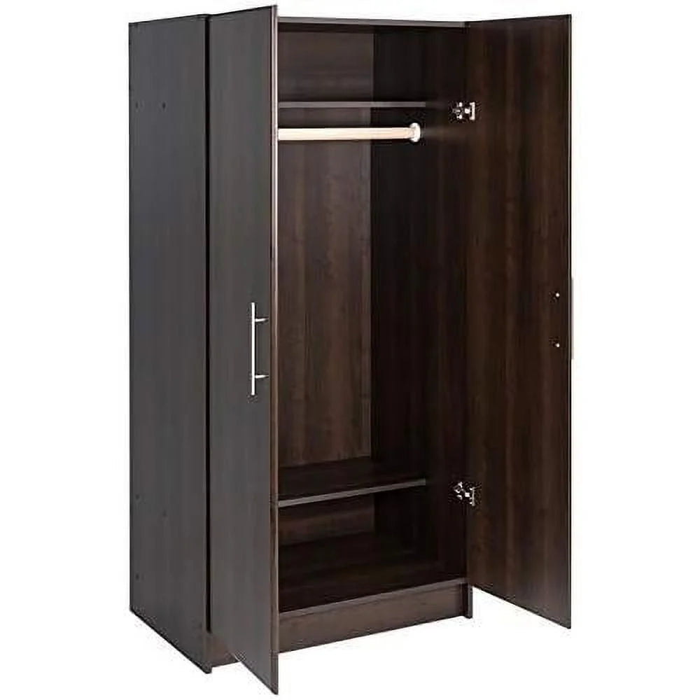 32" Espresso Wardrobe Armoire D640
