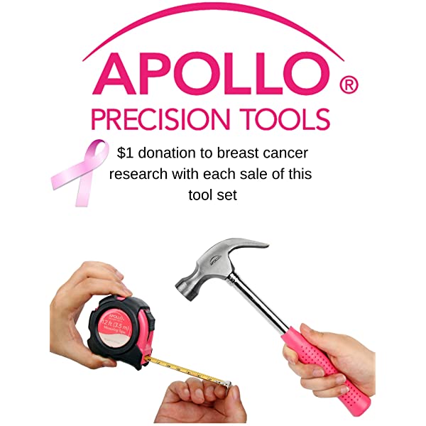 135 Piece Household Tool Kit Pink with Cordless Screwdriver k7
